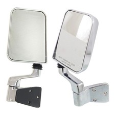 Side View Mirror Set Chrome For 1987-2002 Jeep Wrangler Tj