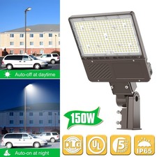 150W LED Shoebox Light Dusk To Dawn Commercial Parking Lot Lighting 22,500Lumens