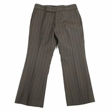 Used Comme Des Garcons Wool Striped Weave Slacks Pants Gray Brown M