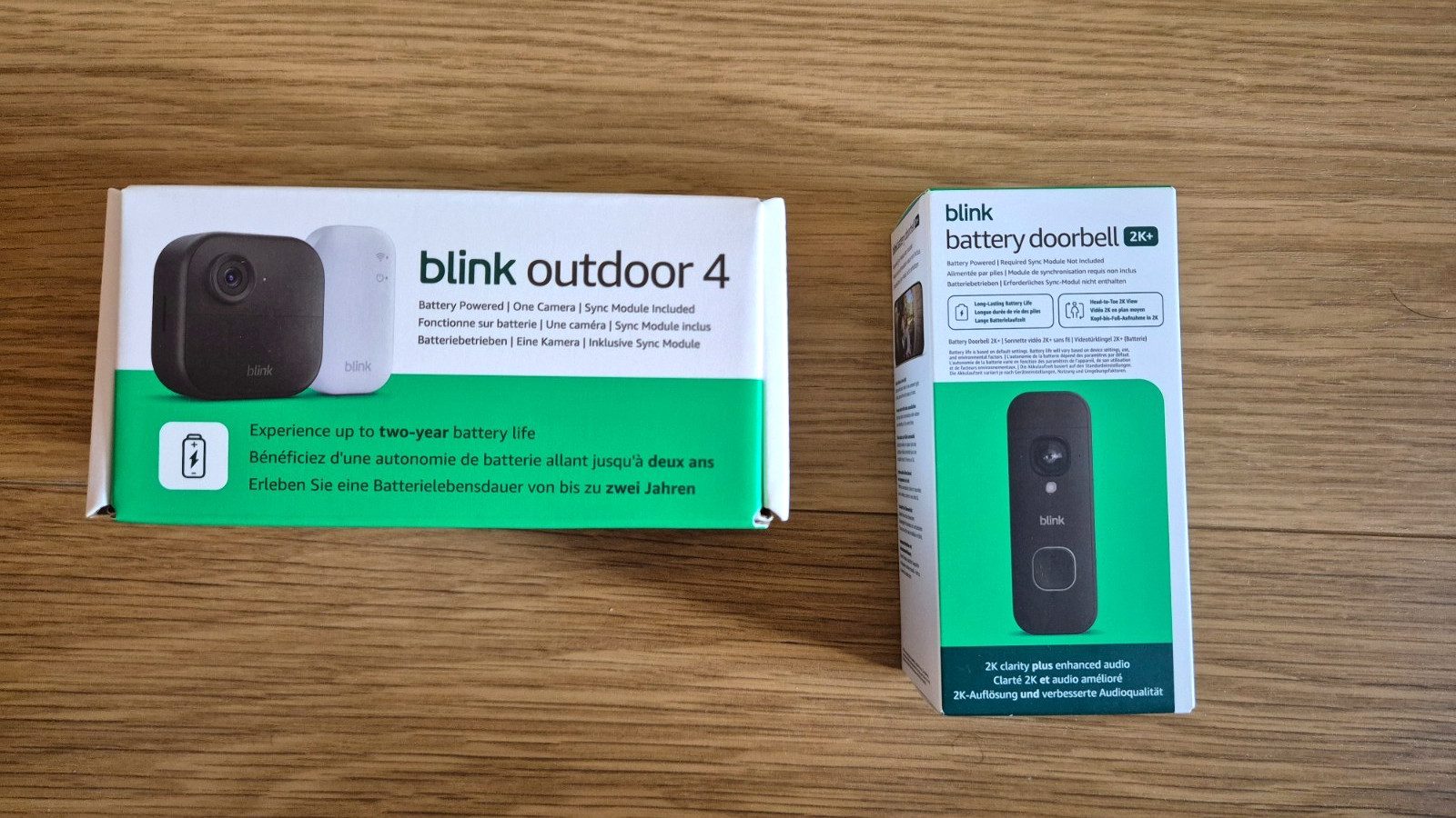 Blink Outdoor 4 Camera + Blink Battery Doorbell 2K+ (newest gen), Black