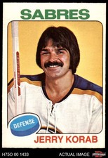 1975 O-Pee-Chee NHL #192 Jerry Korab Sabres 6 - EX/MT