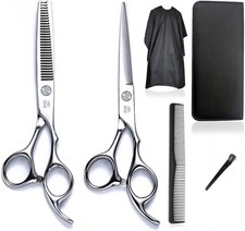 Hair Cutting Scissors and Thinning Scissors Kit,6.5 inch Professional Salon