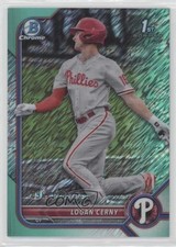2022 Bowman Chrome Prospects Aqua Shimmer Refractor 96/125 Logan Cerny 0hk3