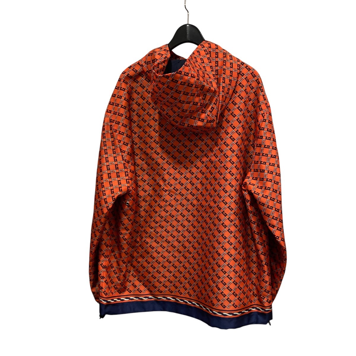 GUCCI 740566 Geometric G Nylon Zip Jacket Orange 44 8812 Size:44