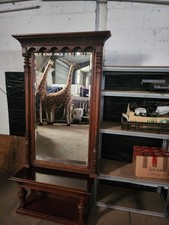 Toller Jugendstil Spiegel Garderobe Massiv Holz  Vintage Alt Antik