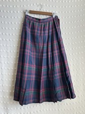 Pendleton Women  s Vintage 100 Wool Plaid Pleated Midi Skirt Sz 10