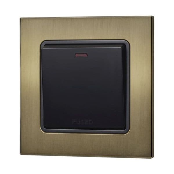 Retrotouch Aura BM18BB-RFSB 1 Gang 13A Switched Fused Spur - Brushed Brass