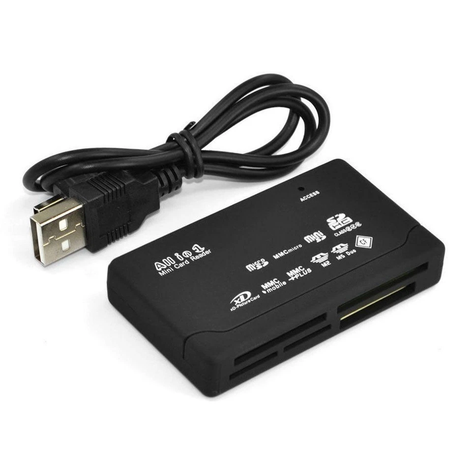 Lettore di schede di memoria All in One 1 Adattatore USB SD SDHC Mini M2 MMC XD - Immagine 3 di 4