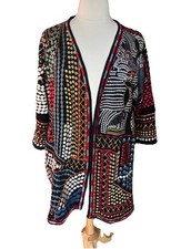 Johnny Was Biya Embroidered Sweater XL Rare Heavily Long Jacket Cardigan Kimono