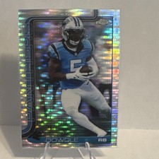 Topps Chrome 2025 Rico Dowdle #43 Pulsar Refractor Carolina Panthers NFL