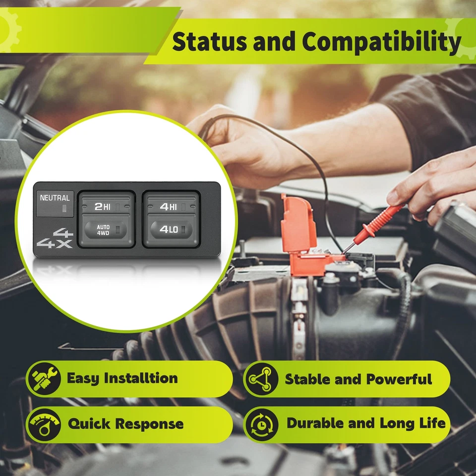 КНОПКА ПЕРЕКЛЮЧАТЕЛЯ 95-99 для CHEVY GMC 4x4 полный привод TAHOE YUKON SIERRA SILVERADO SUBURBAN - Изображение 3 из 4