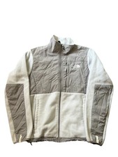 The North Face Denali Jacket White Gray Medium Fleece Women's