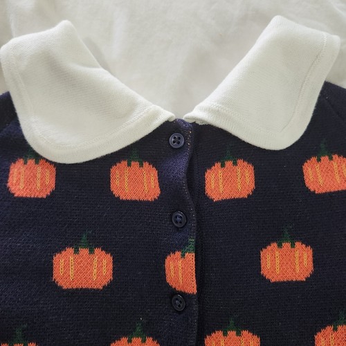 Janie And Jack Size 12 Pumpkin Halloween Fall Sweater NWOT - Picture 3 of 7