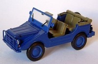 Statisches Modellauto Starline Dkw Munga 4 Thw Blau Modellbau Massstab 1:43