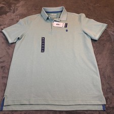 IZOD Advantage Performance Polo Shirt Mens Small Beryl Green Stretch UPF-50 NEW