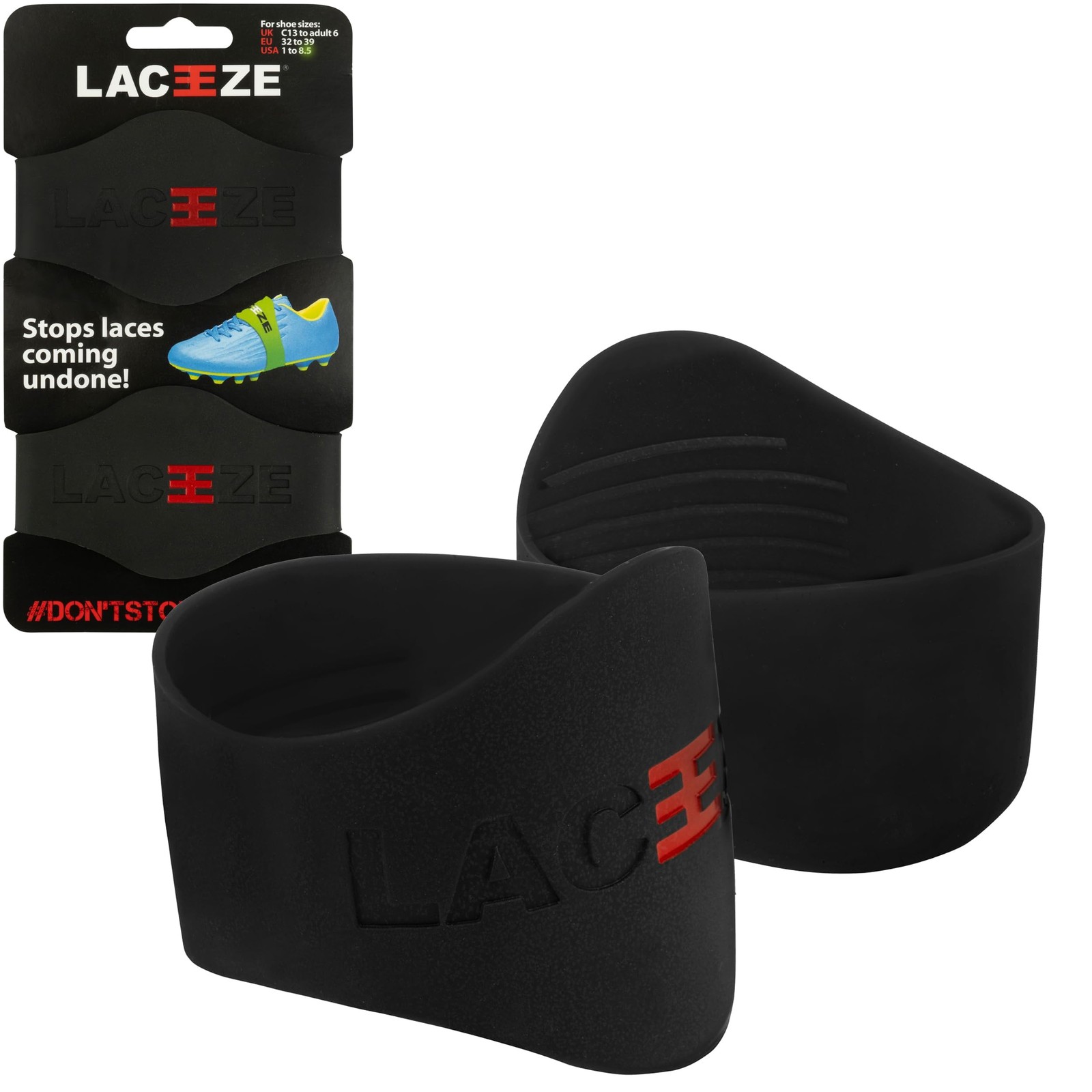 LACEEZE Original Bands – As Seen on Dragons' Den – Child 13 - UK 5, Black