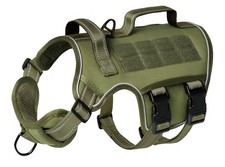 Tactical Dog Harness MEDIUM Sized,Heavy Duty No Pull Dog Harness -GREEN