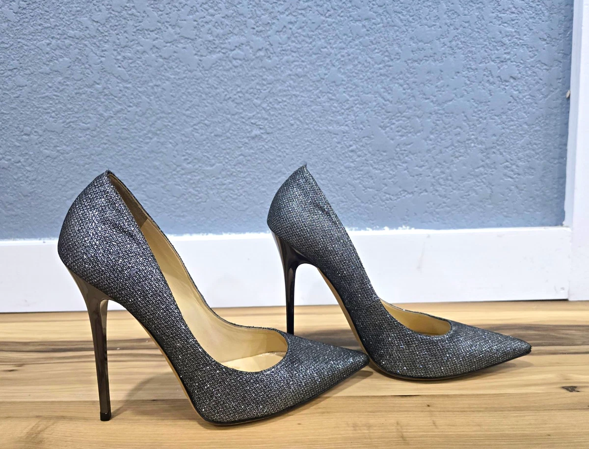 JIMMY CHOO ROMY40 グリッター ラメ パンプス 37 シルバー Jimmy Choo Silver Shoes for Women for sale | eBay