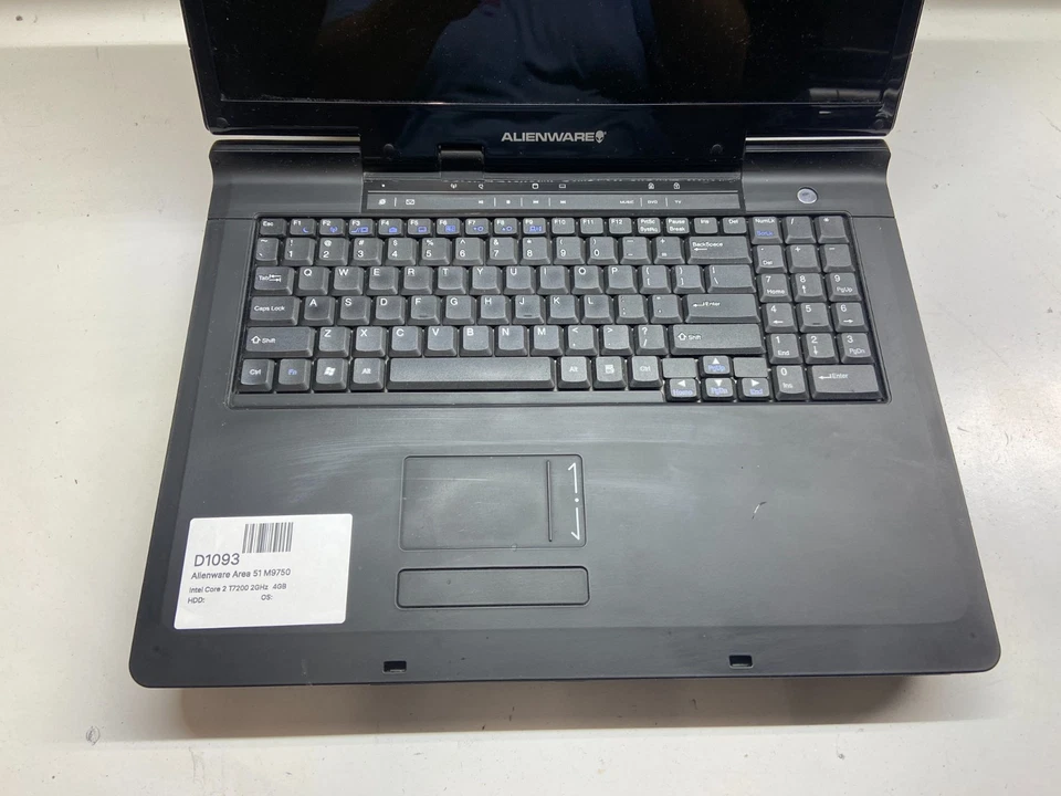 Alienware Area 51 M9750 M9700i -R1 Gaming Laptop Intel Core 2 T7200 4GB OHNE HDD - Bild 2 von 4