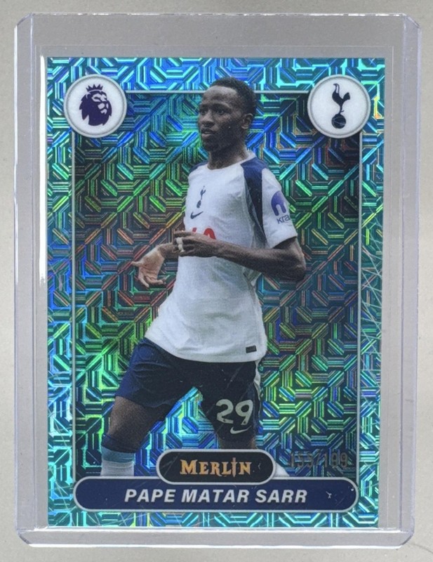 Pape Matar Sarr 2026 Topps Merlin Premier League #178 Aqua Mojo Refractor /199