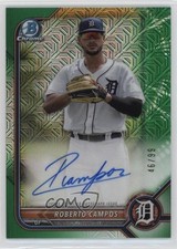 2022 Bowman Mega Box Chrome Mojo Green Refractor 46/99 Roberto Campos Auto 0zs1
