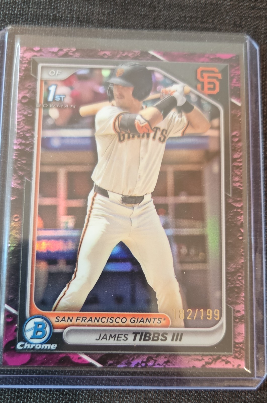 2024 Bowman Draft - Chrome James Tibbs III #BDC-40 Fuchsia Lunar Refractor /199
