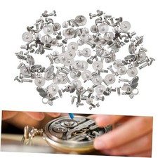 100 Pcs Watch Battery Clamp Screws, Watches Repair Kit for Replacing Old