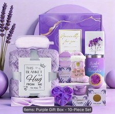 Relaxing Spa Gift Basket Set - Self Care Birthday Gifts for Women, Mom, Sister,