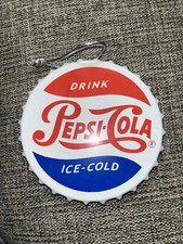 Pepsi- Cola Retro Metal Bottle Cap Christmas Holiday Hanging Ornament 5" Ruz New