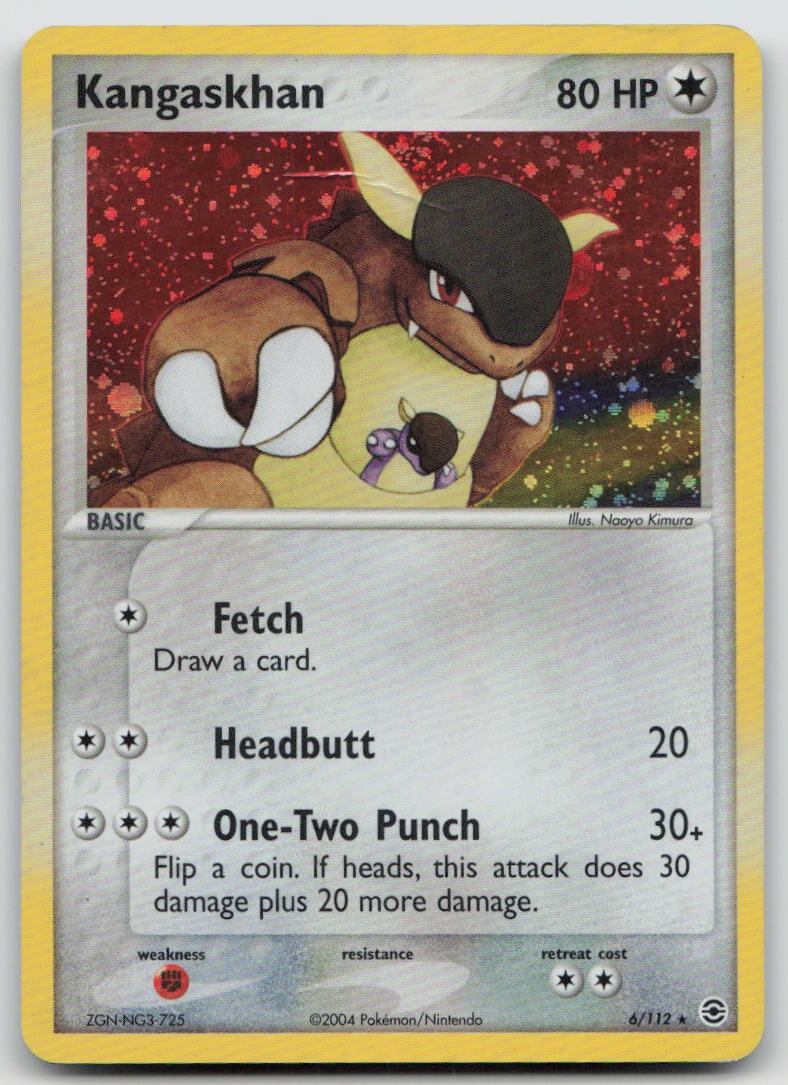 Kangaskhan 6/112 Holo Rare FireRed & LeafGreen Pokemon MP FRONT CREASE