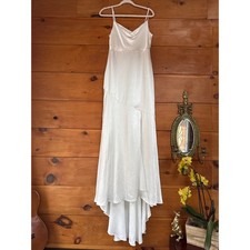 Lulus Moment in the Spotlight Champagne Satin Cowl Neck Maxi Dress Bridesmaid M