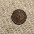 1865 Plain 5 Indian Cent XF QA303