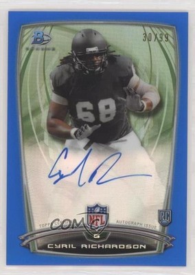 2014 Bowman Blue Border 30/99 Cyril Richardson #54 Auto RC 0q0m