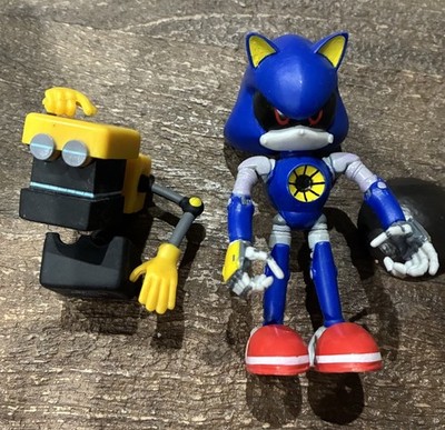 TOMY Sonic Boom Cubot Figure RARE + Jakks Pacific Bendy Metal Sonic 2 figure lot