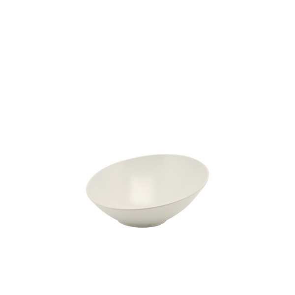 White Melamine Slanted Buffet Bowl Restaurant Events Hotels 21 x 20 x 10cm