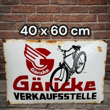 Vintage Alt Göricke Fahrrad Emaile Werbe Reklame Schild Enamel Plaque Sign