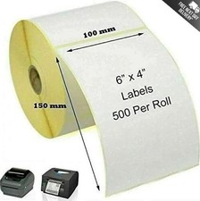 Image of 4x6" Direct Thermal Labels 500/Roll Compatible With Zebra ZD421T ZD420D Printer