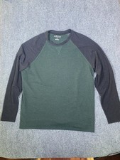 Orvis Men L Shirt Raglan Long Sleeve Baseball Tee Green Classic Collection