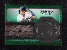 2025 Topps Five Star Silver Signatures Green 15/15 Christian Yelich Auto 11o2