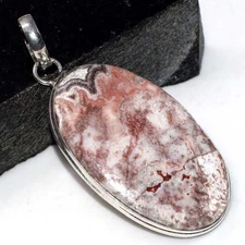 925 Silver Plated Mexican Laguna Lace Ethnic Pendant Jewelry Size 2.2" GW