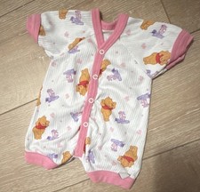 Vintage Disney Winnie the Pooh  Piglet 0-3M Short Sleeve Snap Romper One-Piece