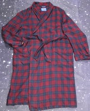 Vtg Country Traditonals by Pendleton Red Tartan Plaid Cotton/Wool Robe - Large