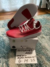 DS 2017 Adidas Pharrell Williams Tennis Hu Scarlet & White Juniors Sz 5