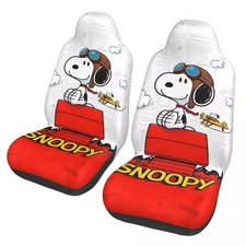 Cartoon Dog Snoopy Car Seat Cover Flexible Seat Covers Woodstock Set Of 2 Unive Cartoon Dog Snoopy Car Seat Cover Flexible Seat Covers Woodstock Set Of 2 Unive