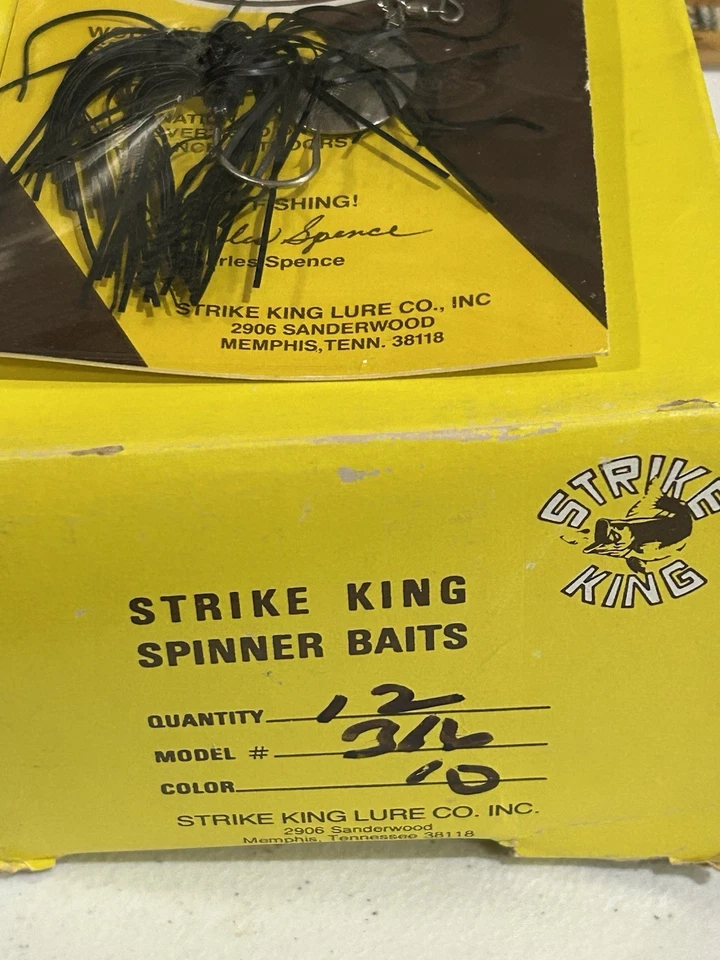 LOT OF 12 Vintage Strike King Spinnerbaits IN DEALER BOX Fishing Lures 3/16 SIZE - Image 3 of 4
