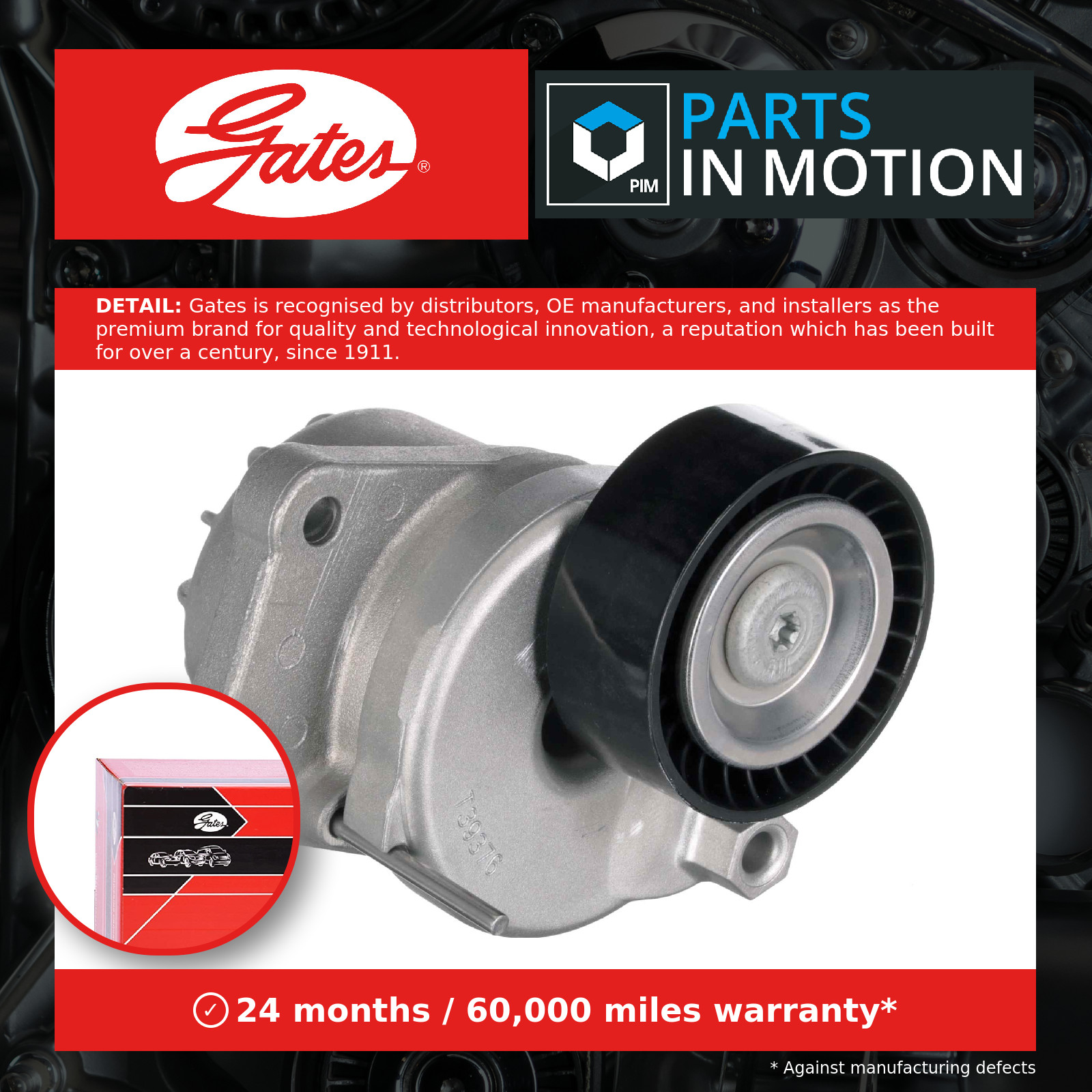 Aux Belt Tensioner fits PEUGEOT 508 Mk1, Mk2 2.0D 2014 on Drive V-Ribbed Gates - Image 11