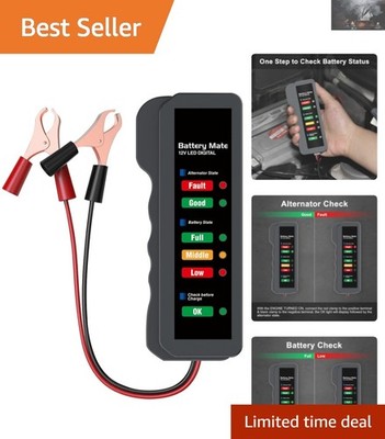 Comprehensive 12V Battery and Alternator Tester - Safety and Reliability Assured