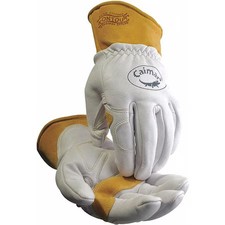 Caiman 1871-3 1871 Welding Gloves, Straight Cuff, Wing Thumb, Premium Goatskin,