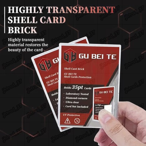 50X Trading Sports Card Holder 35pt Hard Plastic Protectors + 1 Card Stands Set - Picture 5 of 8