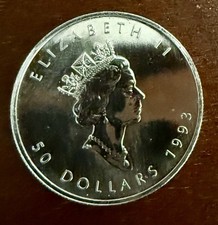 1993 Canada 1 oz Platinum Maple Leaf BU 2200.00 per troy oz